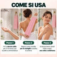 Exfoliating Back Scrubber Towel Double Loop Long Bath Body Wash Cloth Skin Deep Cleaning Shower Massage Bathroom Accessories